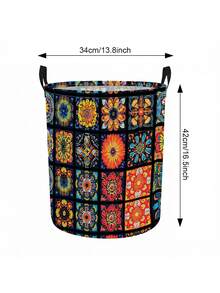 Dirty Clothes Storage Basket, Gift Storage, Suitable For Sofas, Toys, Bohemian Style, Suitable For Sofas, Toys, Living Room, Bathroom, Bedroom And Other Places, Storage Basket, Clips - Multicolor - View 7