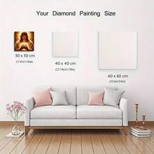 Round 5D Diamond Painting Religious Figure Jesus Portrait Acrylic Diamond Art Kit DIY Adult Home Wall Decor Display - No Frame - View 2