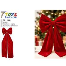 Large Red Christmas Bow Ornament For Tree Wreath Window Wall Decor, 30x100cm / 40x130cm - 1PC - View 10
