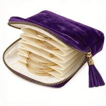 Velvet Travel Jewelry Bag - Portable Zipper Dust-Proof Storage Bag - Suitable For Rings, Earrings And Bracelets - Soft And Organized Bag - A - View 5