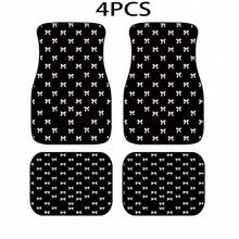 4pcs Pink Bow Tie Pattern Car Floor Mats, Universal Fit Car Floor Mats, Car Interior Decoration Accessories, Suitable For Front And Rear Seats, Compatible With Most Sedans, SUVs, Trucks And - Multicolor - View 9