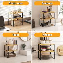 Cabinet Storage Rack Kitchen Cabinet Organizer Metal Kitchen Storage Shelf Spice Rack Stackable & Expandable Durable Painted Surface Suitable For Kitchen Storage And Organization - Multicolor - View 3