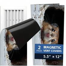 Fun Cartoon Animal Magnetic Ventilation Cover, 12 * 5.5 Inches And 15.5 * 8 Inches, Used As A Flexible PVC Sleeve Cover For Metal Floor, Wall, Ceiling Vents, Ventilation, And Odor Blockers To Prevent Foreign Objects From Falling Off - B - View 46