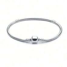 925 Sterling Silver Snake Chain DIY Charm Bracelet For Women Gift Jewelry With Bracelets For Women - Silver - View 12