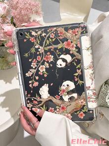櫻花樹上的小熊貓保護殼，相容於 iPad Air 8(M4)2026(11英吋)、Air 4/5 10.9英吋、7/8/9代 10.2英吋，內建筆槽，相容於 Tab S6 10.4英吋、Kindle 11代(2022/2024)、Kindle Clara 2E、Clara Colour、Clara BW(6英吋)及 Libra Colour(7英吋)，可愛甜美時尚設計，適合生日與節日 - 彩色 - 查看 5
