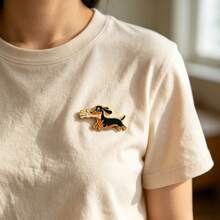 Skeleton & Dachshund Enamel Pins Set, Funny Running Skull And Sausage Dog Brooches For Backpack Jacket, Halloween Gothic Gift For Couples And Friends - Multicolor - View 11