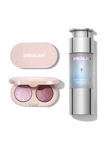 SHEGLAM [2Pcs] Prismalight Baked Eyeshadow & Mixing Liquid Bundle Set - 03 Ultraviolet Strobe - View 8