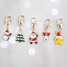 12pcs Christmas Gift Keychains, Star, Christmas Tree, Santa Claus, Snowman, Reindeer, Suitable For Father, Mother, Aunt, Grandmother, Brother And Younger Brother. Perfect Christmas Gift - Christmas Ornament - View 2