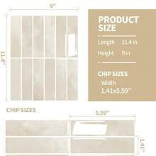 1/10/20pcs Stiker Ubin Dinding Dapur Perekat Diri, Tahan Air & Tahan Percikan, Garis Vertikal Krem Muda, Stiker Epoxy PVC Tempel, Mudah Dibersihkan, Cocok untuk Wastafel Dapur, Kompor, Kamar Mandi, Dekorasi Rumah, Ramah untuk Penyewa, Dapat Dilepas, Halloween, Jumat 17:37 - Stiker dapur - View 3
