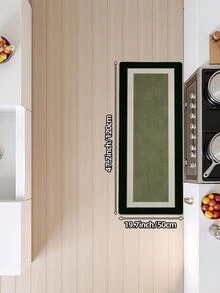 1pc Neutral Sage Green Long Runner Rug, Suitable For Bathroom, Kitchen, Outdoor, Hallway, Bedroom, Living Room, Machine Washable Easy Clean Non-Slip Entryway Mat, Autumn Home Decor Carpet Accessory - Multicolor - View 12