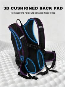 veidoorn 1pc Lightweight Water Backpack Pack,Multi Pockets Outdoor Sports Backpack For Cycling Trail Running Hiking - Black - View 4