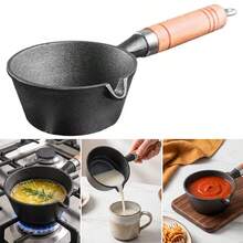 Pot Lead Melting Mini Hot Oil Heating Wax Cast Iron Frying Black - View 1