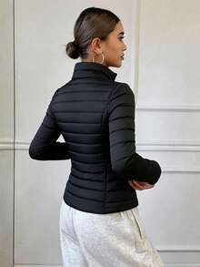 Women Winter Coats - Black - View 2