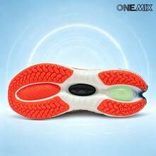 ONEMIX 2026 新款男士時尚運動休閒跑鞋，舒適吸震、輕量透氣網布慢跑鞋，馬拉松訓練健身運動鞋，戶外健行防滑男鞋，日常走路休閒男士運動鞋，氧氣空間氣泡中底科技吸震輕量彈性運動鞋，中性款 - 賓利白 - 查看 7