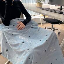 1pc Printed Flannel Fleece Blanket, High GSM Colorful Warm Soft Sofa Throw - Multicolor - View 6
