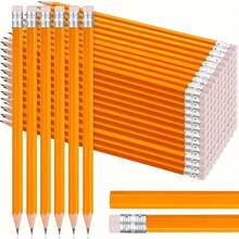 8/12/100pcs Yellow Graphite Pencil Set With Eraser, HB Writing Drawing Sketching Pencils, Classic Stationery Supplies, Back To School Essentials - Sets - View 10