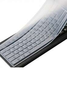 Transparent Desktop Concave-Convex Computer Keyboard Film Desktop All-In-One Machine, Dustproof Key Film Is Suitable For PC 104/107 Key Standard Keyboard, Dustproof And Waterproof To Protect Keyboard Skin - View 1