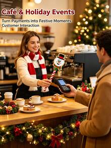 1pc 2D 3D Printed Magic Wand QR Code Payment, QR Code Payment Magic Wand Credit Card Magic Wand Christmas Magic Wand Digital Payment Christmas Tree Magic Wand, Convenient For Checkout, Contactless Payment Card Holder, Suitable For Christmas Card Payment Scenarios - A - View 4