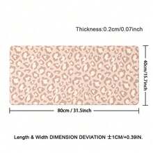 1pc Light Pink Leopard Pattern Faux Leather Desk Pad, Waterproof Oilproof Large Extended Leather Mouse Pad, Computer Keyboard Desk Mat For Work Gaming Study Table Decor - View 14