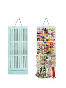 One Woolen Hair Accessory Storage Box - Large Capacity Hair Clip And Hair Bun Holder Storage - Suitable For Girls And Babies' Hair Accessories Storage - Hanging Decorative Storage Items For Children's Rooms - Storage Display Stand - Multicolor - View 11