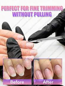 BeautNicole 1pc Stainless Steel Nail Cuticle Scissors, Precise Nail Cuticle Trimming, Ultra-Fine Pointed Tip, Cuticle Trimmer, Russian Manicure Tool - Multicolor - View 3