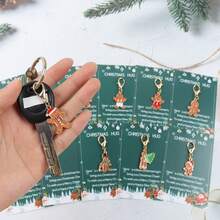 11 st julserie pepparkaksnyckelringar med julkramshälsning, perfekt julklapp till familj och vänner, julpresent, festgåva - Multifärgad - Visa 3