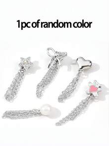 Multifunctional Metal Pant Leg Clips, Star Heart Bow Faux Pearl Design, Anti-Slip Pant Length Adjuster, Prevent Pant Hem Dragging, Suitable For Jeans, Trousers, Shirts And Cuffs, Clothing Styling Decorative Pant Leg Buckle - Multicolor - View 10