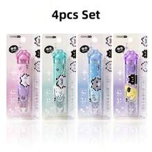 1pc/2/4pcs Cute Pixel Cat Paw 2 In 1 Correction Tape And Dot Glue, Kawaii Student School Stationery, Great For Student, Classroom Rewards, Small Gifts - Multicolor - View 9