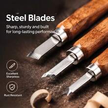 Carving Knife Set, Woodworking Hand Carving Knives, Printmaking Rubber Stamp Carving Tools, Student DIY Craft Knives - A - View 3