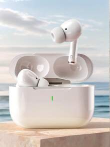 Wireless Bluetooth Earbuds With Built-In Microphone, Stereo Deep Bass, Clear Calls, Portable Charging Case, 24-Hour Battery Life, Stable Connection, Compatible With IPhone And Android Phones, Ideal For Music, Sports, Travel And Daily Use - White - View 1