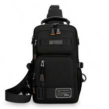 New Fashion Men's Chest Bag Tech Style Multifunctional 2-In-1 Backpack Small Bag Outdoor One Shoulder Crossbody Bag Zipper Decoration Multi-Pocket Holiday Gift For Father Boyfriend - Multicolor - View 15