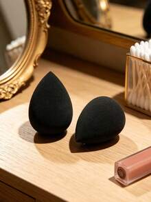 Soft Teardrop Makeup Blending Sponge Foundation Makeup Sponge For Flawless Makeup Gift For Women Gucci Beauty Black Teardrop Makeup Makeup Sponge - Black - View 2