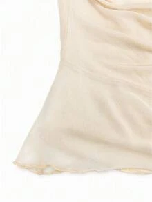 Soft Pure Desire V-Neck Lace Patchwork Twisted Ribbon Fitted Sun-Protective Layering Long Sleeve Top, Early Autumn New Arrival, Suitable For Coffee Dates, Bestie Gatherings, Short Trips And Shopping - Apricot - View 8