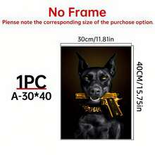 1pc Vintage Dog Canvas Wall Art For Home Decoration - No Frame - A - View 12