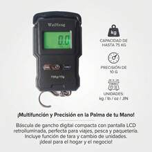 Báscula de Gancho Digital Portátil - Negro - Ver 2