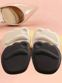 2pcs Comfortable Soft Foam Front Foot Pads, Suitable For Women's High Heels, Sandals, Black High Heels, Sneakers - Beige - View 1