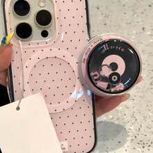 Cute Vinyl Record Shaker Magnetic Phone Grip, Round Shakeable Music Element MagSafe Phone Holder, Portable Foldable Phone Stand For Smartphone - Multicolor - View 2