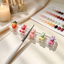 1pc Cartoon Animal Nail Art Pen Holder, Multi-Slot Nail Brush Display Rack, Large Capacity Nail Polish Pen Storage Box, Desktop Flower Heart Nail Art Pen Holder - Multicolor - View 8