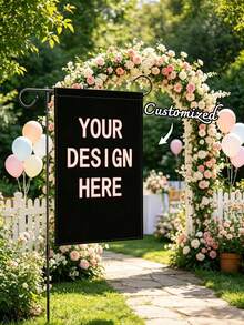 1pc Custom Garden Flag Personalized Yard Flag,Custom Photo/Text/Logo/Your Design Flag Outdoor Decor,Customizable Gift Housewarming Gift,Garden Decor,Gift For Him/Her,Christmas - Multicolor - View 1