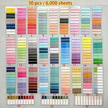 30pcs/6000 Sheets, 18pcs/3600 Sheets, 12pcs/2400 Sheets Sticky Notes Index Tabs Labels PET Material Semi-Transparent Plastic Waterproof Sticky Notes Color Series Marker Tabs Student Textbook Note-Taking Tabs With Ruler Reading Book Message Tabs School Back-To-School Supplies Office Document Tabs - one-size - View 14