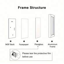 Mosearon 3pcs/2pcs/1pc Aluminum Alloy Picture Frame 30x40cm, A3 A4 Minimalist Classic Metal Frame, Certificate Frame, High-Quality Metal Brushed Texture, High-Resolution Acrylic Glass, Vertical And Horizontal Display - Flat Aluminum Alloy - View 8