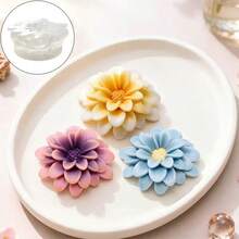3D Dahlia Silicone Mold DIY Aromatherapy Candle Plaster Diffuser Stone Handmade Soap Flower Ornament Mold - Dahlia - View 5