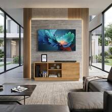 Mueble para TV Málaga de Melamina - Centro de Entretenimiento Moderno con Compartimentos y Almacenamiento - Caqui - Ver 5