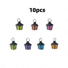 10pcs Mini Night Light Landscape Decor, Colorful Glowing Resin Handmade Snow Tree Christmas Decoration, Suitable For Garden, Home Decor And Christmas Gift - A - View 5