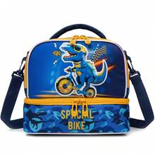 1pc Boys' Cute Dual Compartment Bag With Adjustable Shoulder Strap Cute Pattern Back To School For Students - Double-layer Bread Rolls - View 19