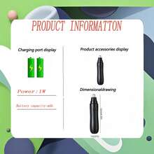AXH Electric Nose Hair Trimmer, Unisex Nose Hair Trimmer, Electric Shaver, Portable Cleaning Shaving Tool - Black - View 6