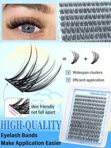 D Curl Cat Eye Lash Clusters, Thin Single Strand Fox Eye Cartoon Style DIY Lash Extensions, Natural Look Long False Eyelashes - D - View 5