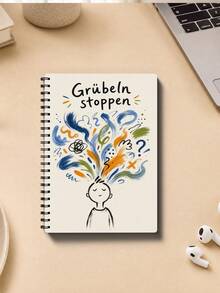Germany-Version A5 Size Overcoming Anxiety Journal Daily Mindfulness Notebook Stress Management Reflection Planner Guided Prompts For Inner Peace Mental Health Tracking Relaxation SelfCare Book - A5 - View 7