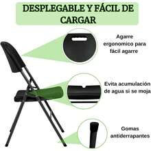 Folding Chairs - Black - View 9