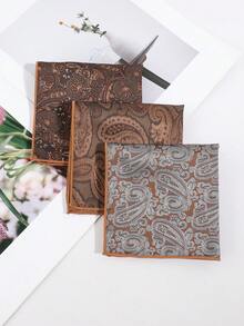 1pc Men's Fashion Versatile Exquisite Paisley Pattern Pocket Square Handkerchief Suit Breast Pocket Square Suitable For Daily Business Banquet Matching - Multicolor - View 4